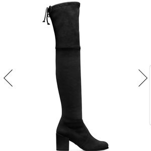 Stuart Weitzman Tieland Black Suede OTK boots